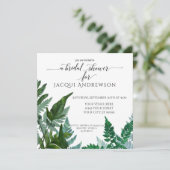 Fern Foliage Botanische Vrijgezellenfeest Mint Sag Kaart (Staand voorkant)