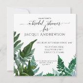 Fern Foliage Botanische Vrijgezellenfeest Mint Sag Kaart (Voorkant)