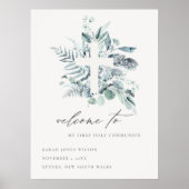 Fern Foliage Cross First Poster (Voorkant)
