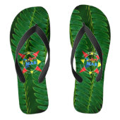 Fern Foliage met Art van MAS logo. Teenslippers (Voetbed)