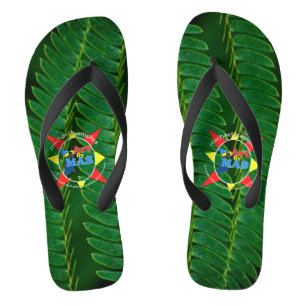 Fern Foliage met Art van MAS logo. Teenslippers