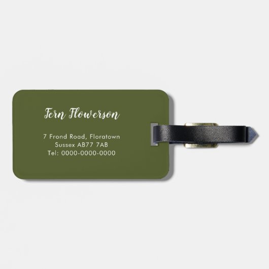 Fern Frond Bagagelabel (Achterkant horizontaal)