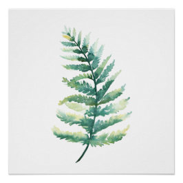 Fern Frond Botanische Waterverf Poster