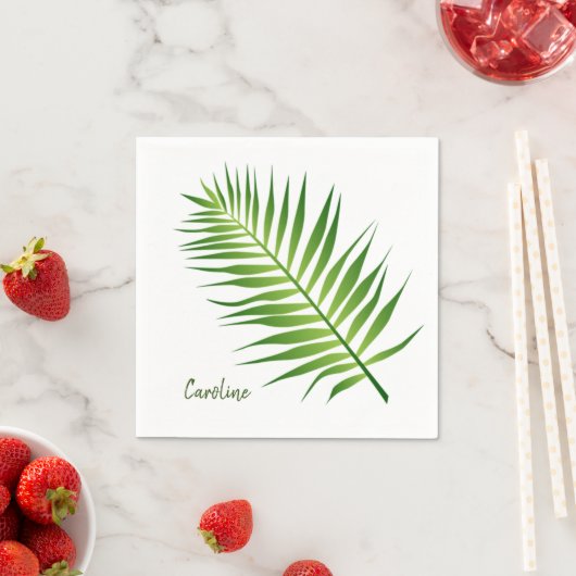 Fern Frond Design Paper Napkins Servet (Insitu)