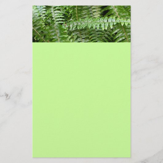 Fern Fronds I Green Natuur Briefpapier (Voorkant)