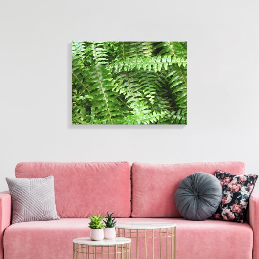 Fern Fronds I Green Natuur Canvas Afdruk (Insitu (Woonkamer))