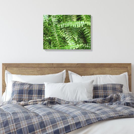 Fern Fronds I Green Natuur Canvas Afdruk (Insitu (Slaapkamer))