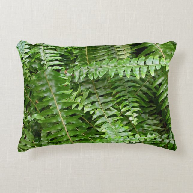 Fern Fronds I Green Natuur Decoratief Kussen (Voorkant)