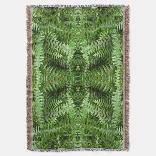 Fern Fronds I Green Natuur Deken (Voorkant Verticaal)