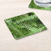 Fern Fronds I Green Natuur Kartonnen Onderzetters (Schuin)