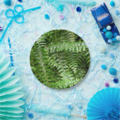Fern Fronds I Green Natuur Papieren Bordje (Feest)