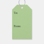 Fern Fronds II Donkere groene Natuur Cadeaulabel (Achterkant)