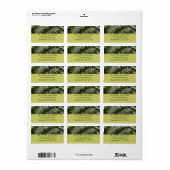 Fern Fronds II Donkere groene Natuur Etiket (Full Sheet)