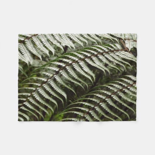 Fern Fronds II Donkere groene Natuur Fleece Deken (Voorkant (Horizontaal))