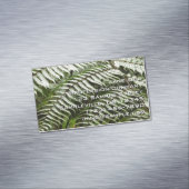 Fern Fronds II Donkere groene Natuur Magnetisch Visitekaartje (Voorbeeld)