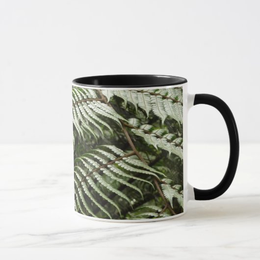 Fern Fronds II Donkere groene Natuur Mok (Rechts)