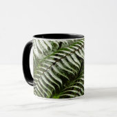 Fern Fronds II Donkere groene Natuur Mok (Voorkant links)
