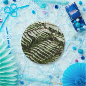 Fern Fronds II Donkere groene Natuur Papieren Bordje (Feest)