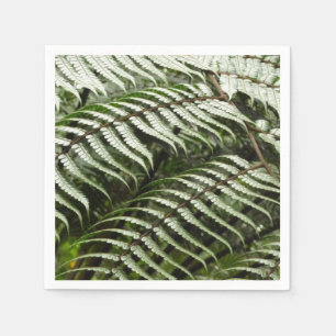 Fern Fronds II Donkere groene Natuur Servet