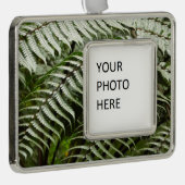 Fern Fronds II Donkere groene Natuur Verzilverd Omlijst Ornament (Rechts)