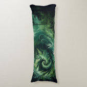 Fern Fusion - een serene bosvlucht Lichaamskussen (Voorkant Verticaal)