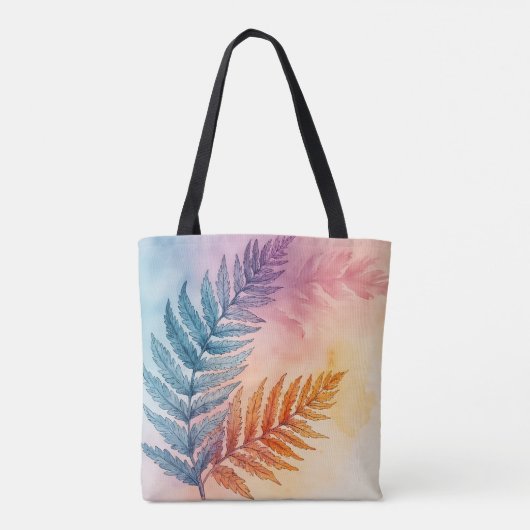 Fern Garden Waterverf Canvas tas (Achterkant)