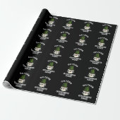 Fern Goodness Sake Funny Plant Pun Dark BG Cadeaupapier (Uitgerold)