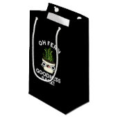 Fern Goodness Sake Funny Plant Pun Dark BG Klein Cadeauzakje (Voorkant Gekanteld)