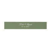 Fern Green Elegant Wedding Uitnodigingen Wikkel (Vlak)