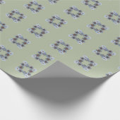 Fern green floral Gift Wrapping paper Cadeaupapier (Hoek)