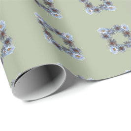 Fern green floral Gift Wrapping paper Cadeaupapier