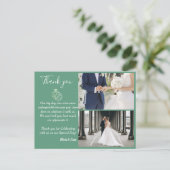 Fern Green Wedding Ring Wedding Wedding Hartelijk Briefkaart (Staand voorkant)