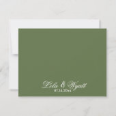 Fern Green Willow Branch Elegant Bruiloft RSVP (Achterkant)