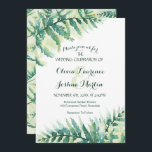 Fern Greenery Waterverf huwelijksuitnodiging Kaart<br><div class="desc">Deze huwelijksuitnodigingen zijn voorzien van een waterverf groen varenblad ontwerp. Personaliseer ze met uw eigen tekst. Deze varenhuwelijksuitnodigingen maken deel uit van een collectie dat een volledig scala aan bijpassende trouwbriefpapier bevat,  zoals antwoordkaarten,  informatiekaarten,  adresetiketten,  stickers,  programma's en nog veel meer.</div>