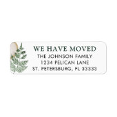 Fern Greenery We hebben het terugkeeradres verplaa Etiket (Voorkant)