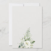 Fern Greenery White Floral Vow Renewal Invite Bedankkaart (Achterkant)