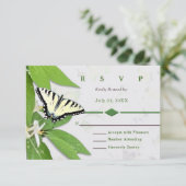 Fern Greens Tiger Shallow Butterfly RSVP Kaartje (Staand voorkant)