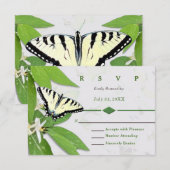 Fern Greens Tiger Shallow Butterfly RSVP Kaartje (Voorkant / Achterkant)
