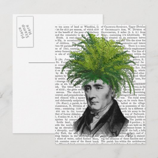 Fern Head Plant Briefkaart (Voorkant / Achterkant)