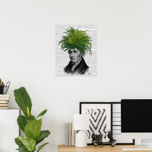 Fern Head Plant Poster (Thuiskantoor)