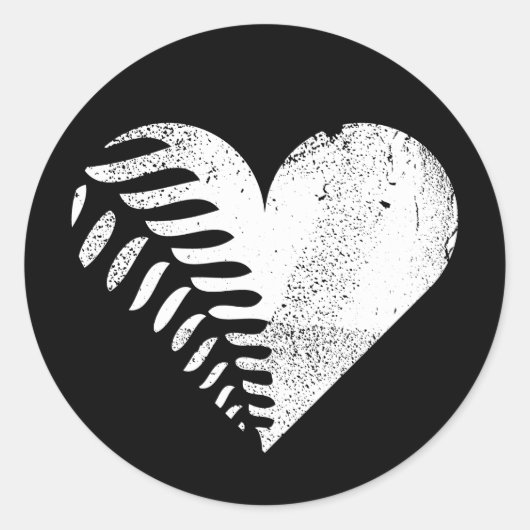 Fern Heart Dark Ronde Sticker (Voorkant)