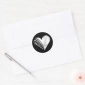 Fern Heart Dark Ronde Sticker (Envelop)