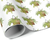 Fern Ivy Hanging Plant Botanical Illustration Art Cadeaupapier (Rol Hoek)