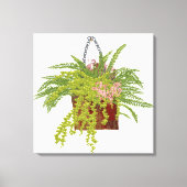 Fern Ivy Hanging Plant Botanical Illustration Art Canvas Afdruk (Voorkant)