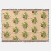 Fern Ivy Hanging Plant Botanical Illustration Art Deken (Voorkant)