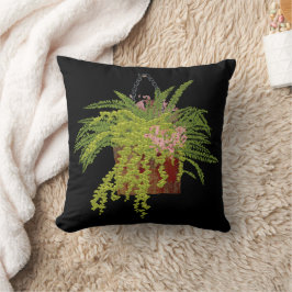 Fern Ivy Hanging Plant Botanical Illustration Art Kussen