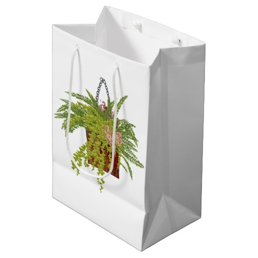 Fern Ivy Hanging Plant Botanical Illustration Art Medium Cadeauzakje (Voorkant Gekanteld)