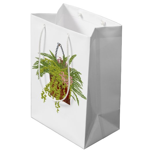 Fern Ivy Hanging Plant Botanical Illustration Art Medium Cadeauzakje (Achterkant Gekanteld)