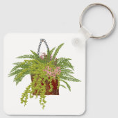 Fern Ivy Hanging Plant Botanical Illustration Art Sleutelhanger (Achterkant)