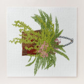 Fern Ivy Hanging Plant Botanische Illustratie Kuns Legpuzzel (Horizontaal)